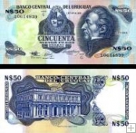 *50 Nuevos Pesos Uruguay 1989, P61A UNC