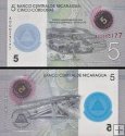 *5 Córdobas Nikaragua 2020, P219 polymer UNC