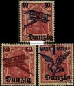 *Známky Gdansk 1920 Pretlač letecká pošta séria MNH