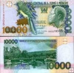 *10 000 Dobras Svätý Tomáš a Princov ostrov 1996-2004, P66 UNC
