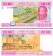 *2000 Frankov Čad (Central African States) 2002, P608Ce UNC *2000 Frankov Čad (Central African States) 2002, P608Ce UNC