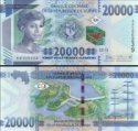 *20 000 Frankov Guinea 2015, P50 UNC *20 000 Frankov Guinea 2015, P50 UNC
