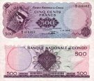 *500 Frankov Kongo 1961-64 P6a VF