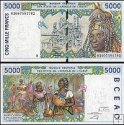 *5000 Frankov Pobrežie Slonoviny 1992-2003, P113A UNC