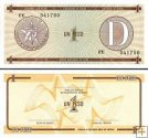 *1 Peso Kuba D2 FX32 UNC, výmenný certifikát pre cudzincov