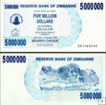 *5 000 000 Dolárov Zimbabwe 2008, P54 UNC