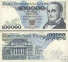*100 000 Zlotych Poľsko 1990, P154a UNC