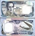 *1000 Pesos Kolumbia 1987-1991 P432 UNC