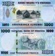 *1000 Frankov Rwanda 2019, P39b UNC *1000 Frankov Rwanda 2019, P39b UNC