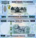 *1000 Frankov Rwanda 2019, P39b UNC