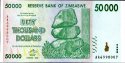 *50 000 dolárov Zimbabwe 2008, P74 AU
