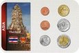 Sada 6 ks mincí Thajsko 25 Satang-10 bahtov 2001-15 v blistri Sada 6 ks mincí Thajsko 25 Satang-10 bahtov 2001-15 v blistri