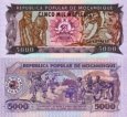 *5000 Meticias Mozambik 1989, P133b AU/UNC *5000 Meticias Mozambik 1989, P133b AU/UNC