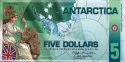 5 Dolárov Antarktída 31.3.2008, polymer