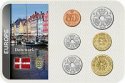 Sada 6 ks mincí Dánsko 50 Öre - 20 Kronen 1991 - 2020 blister
