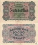 *10 000 Mariek Sasko (Nemecko) 1923, SAX13 VF