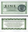 *1 Reichsmark Nemecko 1944, Wehrmacht, DWM-08 AU *1 Reichsmark Nemecko 1944, Wehrmacht, DWM-08 AU