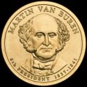 *Prezidentský 1 dolár USA 2008 D, 8. prezident M. Van Buren