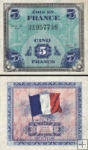 *5 Frankov Francúzsko 1944, P115a AU