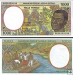 *1000 Frankov Čad (Central African States) 2000, P602Pg UNC