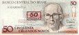 50 Cruzeiros Brazília 1991, pretlač, P223 50 Cruzeiros Brazília 1991, pretlač, P223