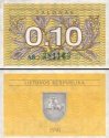 0.10 Talonas Litva 1991, P29a UNC