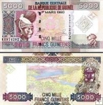 *5000 Frankov Guinea 2010 P44, pamätné vydanie