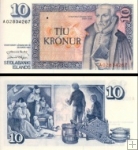 *10 Kronur Island 1961(81), P48a UNC