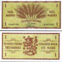 *1 Markka Finsko 1963, P98 UNC