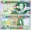 *5 Dolárov Východný Karibik 2008, P47 UNC