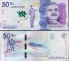 *50 000 pesos Kolumbia 2016, P462b UNC