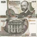 *100 Schilling Rakúsko 1984, P150 UNC