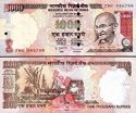*1000 Rupií India 2009, P100n UNC