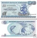 *2 Doláre Zimbabwe 1983, P1b UNC