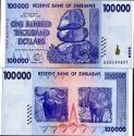 *100 000 dolárov Zimbabwe 2008, P75 UNC