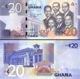 *20 Cedis Ghana 2007-20175, P39 UNC
