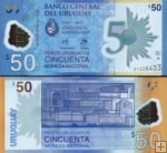 *50 Pesos Uruguayos Uruguay 2017(2018), P100 UNC polymer