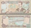 *50 irackých dinárov Irak 1994, S.Husajn P83 UNC