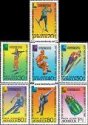 Známky Mongolsko 1980 ZOH Lake Placid razítk. séria Známky Mongolsko 1980 ZOH Lake Placid razítk. séria