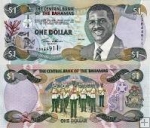 *1 bahamský dolár Bahamy 2001, P69 UNC