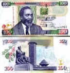 *100 keňských šilingov Keňa 2008, P48c UNC