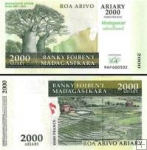 *2000 Ariary Madagaskar 2007, P93 UNC