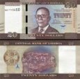 *20 Dolárov Libéria 2016-17, P33 UNC *20 Dolárov Libéria 2016-17, P33 UNC