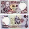 *5000 Pesos Kolumbia 1990, P436 UNC