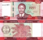 *50 Dolárov Libéria 2016-17, P34 UNC