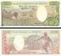 *1000 Frankov Rwanda 1978, P14 UNC