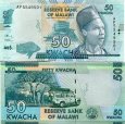 50 Kwacha Malawi 2016, P64c UNC 50 Kwacha Malawi 2016, P64c UNC