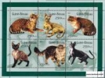 *Známky Guinea Bissau 2001 Mačky nerazítk. hárček MNH