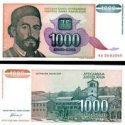 1000 Dinárov Juhoslávia 1994, P140a UNC