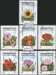 Známky Kambodža 1983 Kvety razítkovaná séria
